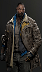 Real-time character, Alex Sideras : Personal project I've been working on in order to learn marvelous designer and substance painter. Likeness is based of actor Idris Elba. Rendered in marmoset toolbag 3.