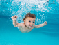 Birthday Wish : Creative Retouch of an underwater shot of 1 year old boy. Happy Birthday.