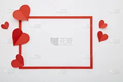边框,纸,红色,心型,白色背景,折纸工艺,贺卡,浪漫,泰国,模板