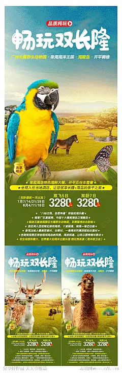 畅玩双长隆旅游海报-源文件-志设网-zs9.com