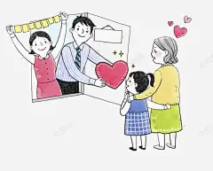 门外的祖孙 融洽 血缘 血缘关系 送心 元素 免抠png 设计图片 免费下载 页面网页 平面电商 创意素材