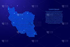 蓝色,抽象,伊朗,三角形,计划书,非都市风光,形状,几何形状,六边形