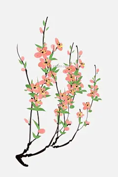 水墨桃花花开插画图片大小2000x3000px 图片尺寸1.66 MB 来自PNG搜索网 pngss.com 免费免扣png素材下载！插画#花朵插画#花开#花枝#卡通手绘#手绘#水墨#水墨植物#桃花#文化艺术#艺术绘画#中国典雅风#