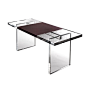 Leather Wrap Desk by Plexi-Craft