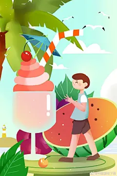 #平面设计素材# 49款手绘立夏插画踏青夏天冷饮文艺治愈清新森林花园女孩PSD素材模板
O网页链接 ​​​​