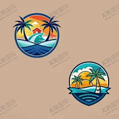 椰子树素材图 【酷图网】卡通,椰子树,树木,海南,椰子,手绘,素材,海报,设计,自然景观,自然风光,海边
