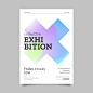 Free vector gradient trendy poster design template