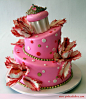 ♫ ♪ ♫ ♪ ~、pink cake box、蛋糕、Fondant Cake、翻糖蛋糕、Fondant Cakes、高层蛋糕、生日蛋糕