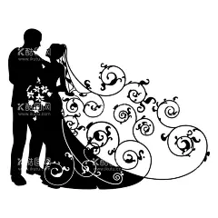 婚纱人物剪影    - 源文件下载【酷图网】婚纱人物剪影,婚纱人物,剪影,婚礼,婚礼素材,新郎,新娘,