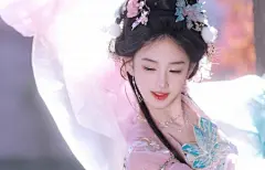 粉色古装美女黄玉瑶 4K壁纸 3840x2400