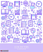 清新紫色商务办公元素扁平UI图标icon图标素材下载-优图网-UPPSD