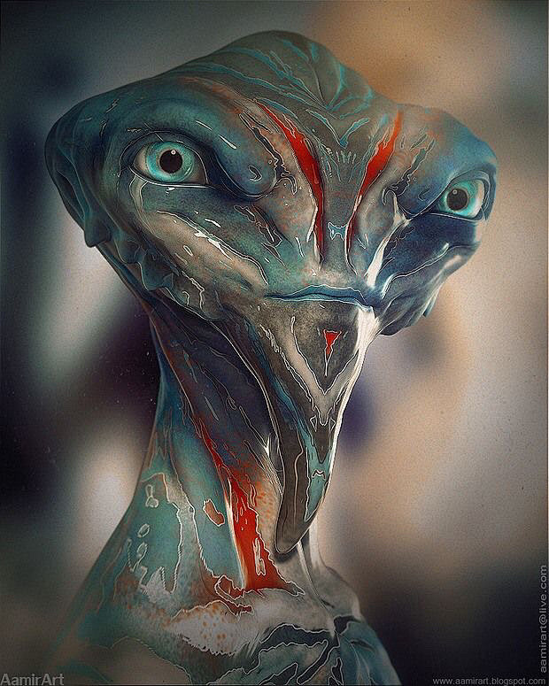 概念设计 外星人 怪物 雕刻 cg