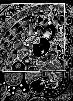 糖炒莉子  的插画 超自私的黑兔皇后