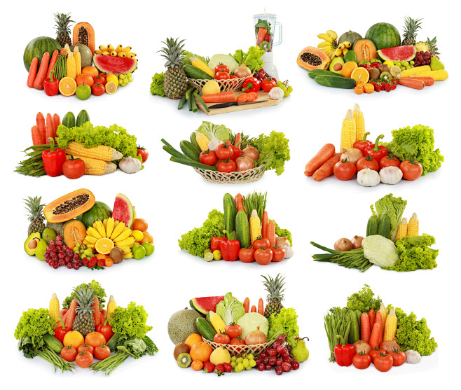 12组水果蔬菜组合高清图片_lanren...