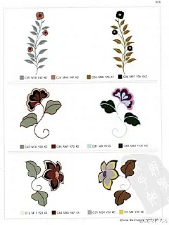 #SAI资源库# 绘画敦煌花卉图案及配色，值得收藏借鉴，转需~