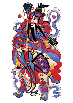 张丽桐桐采集到财神门神