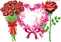 精美的玫瑰花束矢量素材 #采集大赛#
