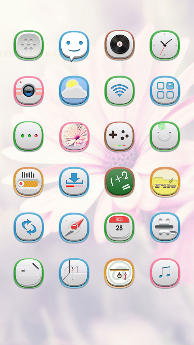 整套手机主题图标安卓系统扁平化icon面试作品集ui设计素材psd淘宝网