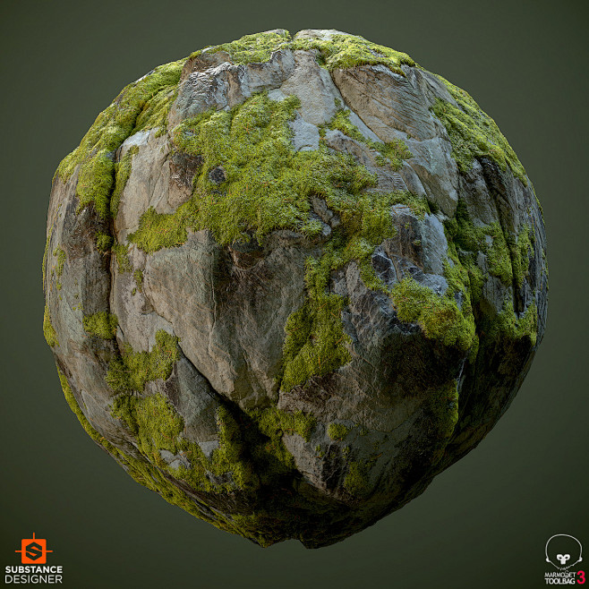 Mossy Granite Cliff,...