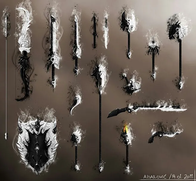Very cool weapon set-花瓣网