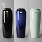 ｜日本进口现货｜小原流花瓶器型花器 黑色白色渐层蓝色 池坊花道-淘宝网