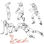 【绘画参考】11 张排球少女比赛时的动作集锦（动态速写素材）