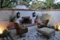 Fireplace Seating mediterranean-patio