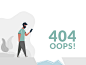404 Page Illustration sun summer noise material light illustration graphic girl editorial character cat