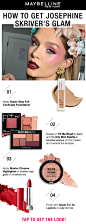Maybelline spokesmodel, Josephine Skriver slayed the #metcamp theme for fashion's biggest night! Here's a how to on her glam. Tap the pin for more tips and behind-the-scenes on her getting ready! #metcamp