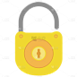 手绘-安全主题贴纸SVG-锁