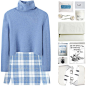 #Blue #blueandwhite #white #light #babyblue #platforms #Heels #sandals #clutch #giorgioarmani #turtleneck #skirts #plaid #sweaters #clean #organized #Original @polyvore-editorial @polyvore