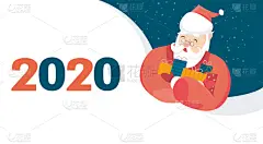 贺卡,矢量,可爱的,新年前夕,绘画插图,圣诞老人,明信片,蜘蛛网