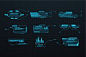 Sci-fi Futuristic element HUD Design : Sci-fi futuristic hud dashboard display virtual reality technology screen.