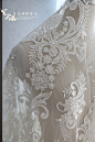 台岛欧式手工钉珠刺绣亮片蕾丝z61象牙白设计婚纱礼服时装秀面料-淘宝网