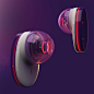 Bubbles - earbud concept design : Here is a concept design for an logitech earbud. It is was a quick project which is quite usefull for discovering new features of Keyshot8. 