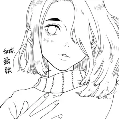 动漫人物线稿