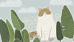 时尚森系宠物动物宣传设计海报素材