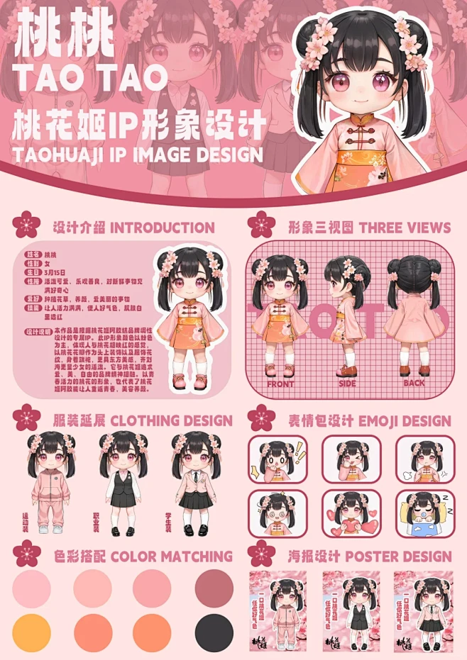 2023秋季学院奖 桃花姬IP形象设计 - 小红书-花瓣网