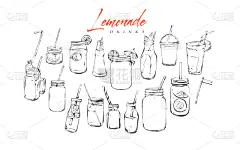 创造力,插画,纹理效果,饮料,茶,含酒精饮料,菜单,咖啡,绘制