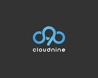 cloud9标志云服务数字9云朵天空互联网网络商标设计图标图形标志logo