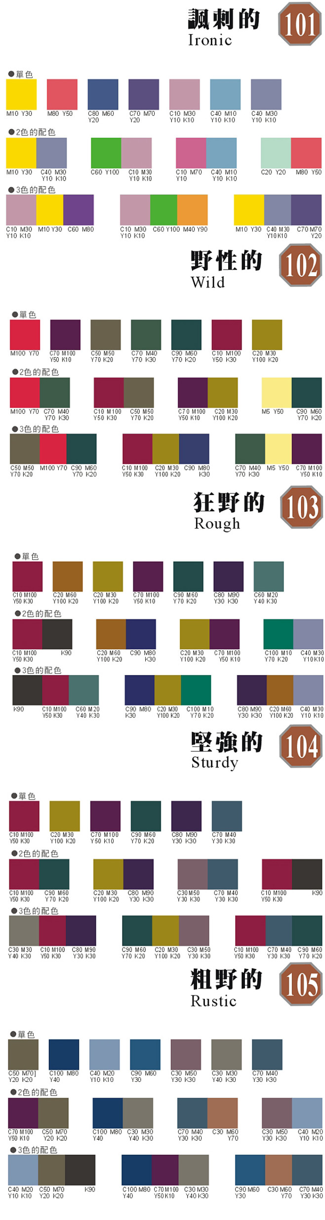 配色分类字典101