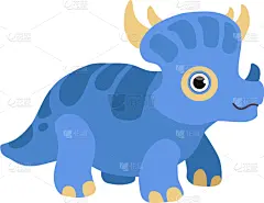 可爱的,婴儿,恐龙,蓝色,华丽的,请柬,野生动物,动物,装饰物,爬行纲
