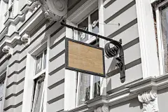 极简精致商务招牌样机