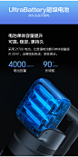 【新品】睿米ULTRA高端吸尘器大吸力家用拖地无线小型吸拖一体机-tmall.com天猫