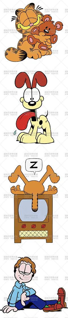卡通可爱经典加菲猫奥迪AI+PNG免扣设计素材-淘宝网