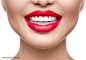 高清红唇牙齿广告素材