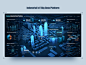Visual City x FUI blue c4d 3d city interface uiux ux ui dark mode data data visualization fuidesign fui