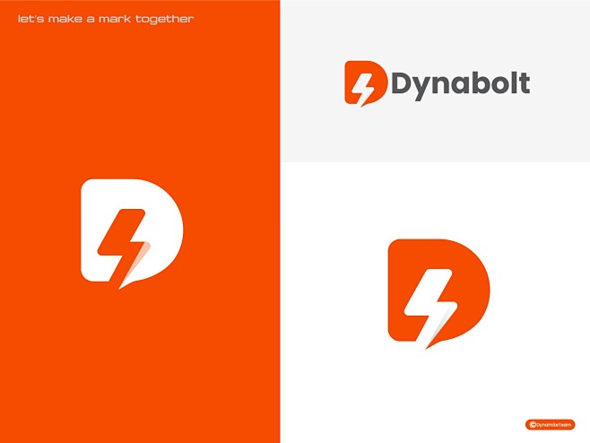 D letter Bolt logo, ...