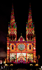 St Mary's Cathedral, Vivid Festival, Sydney Australia