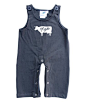 Charcoal 'Moo' Cow Overalls - Infant & Toddler